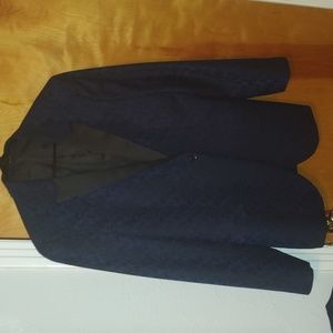 J. Ferrar Blue Floral Dinner Jacket